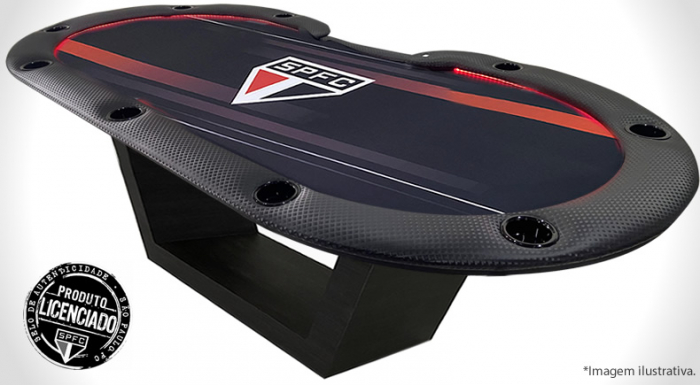 Mesa de Poker Luxo Oficial São Paulo Futebol Clube